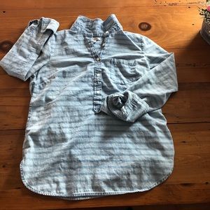 J Crew indigo chambray popover